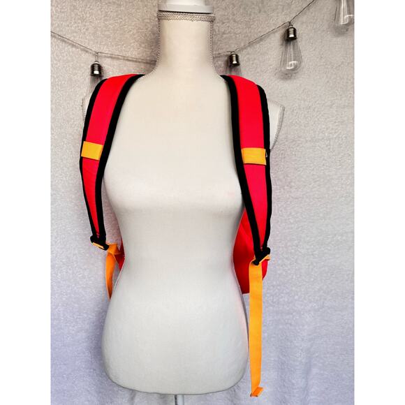 Nike Coral Orange Logo Multi Compartment Large Backpack Bag - Picture 5 of 11